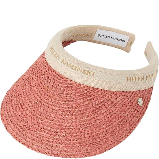 26SS 헬렌카민스키 블랑카 8 바이저 HAT52204 PETAL NATURAL LOGO DOM - HELEN KAMINSKI