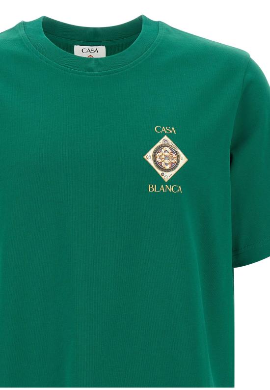 26SS 카사블랑카 반팔 티셔츠 MSS26JTS001 03 GREEN - CASABLANCA