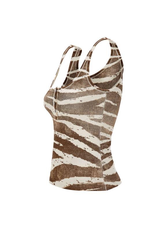 26SS 블루마린 민소매 티셔츠 2T123A M1035 BROWN - BLUMARINE