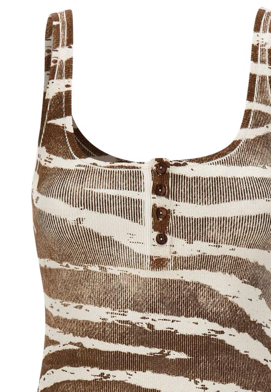 26SS 블루마린 민소매 티셔츠 2T123A M1035 BROWN - BLUMARINE