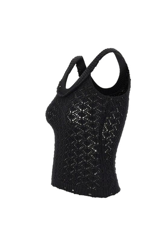26SS 블루마린 민소매 티셔츠 2M692A N0990 BLACK - BLUMARINE