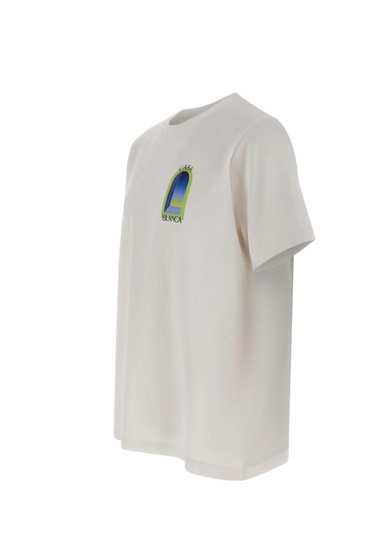 26SS 카사블랑카 반팔 티셔츠 MSS26JTS001 10 WHITE - CASABLANCA