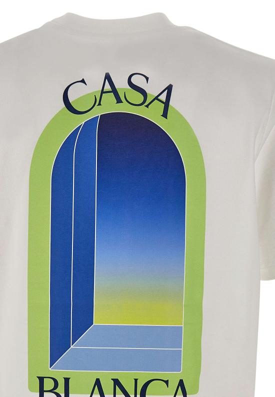 26SS 카사블랑카 반팔 티셔츠 MSS26JTS001 10 WHITE - CASABLANCA