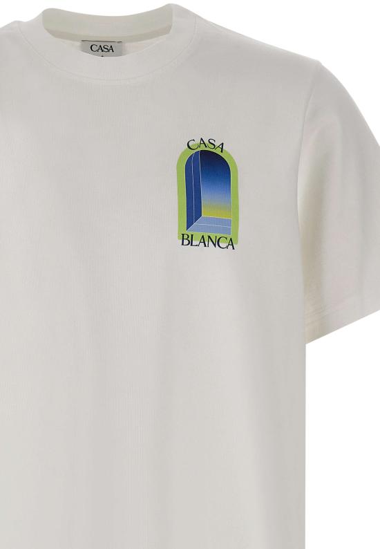 26SS 카사블랑카 반팔 티셔츠 MSS26JTS001 10 WHITE - CASABLANCA