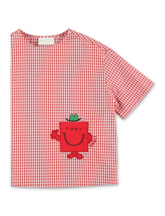 26SS [키즈] 구찌 티셔츠 848696XWA7X 6312 RED WHITE - GUCCI