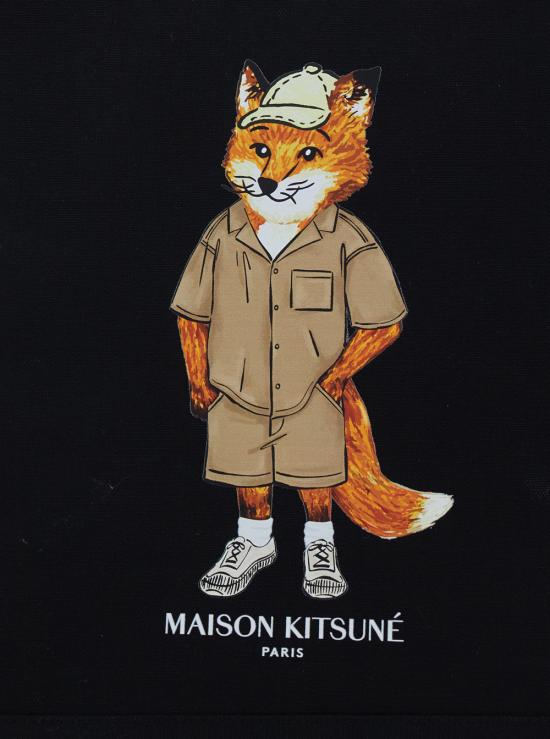 26SS 메종키츠네 토트백 QU05109WW9042P199 BLACK DOM - MAISON KITSUNE