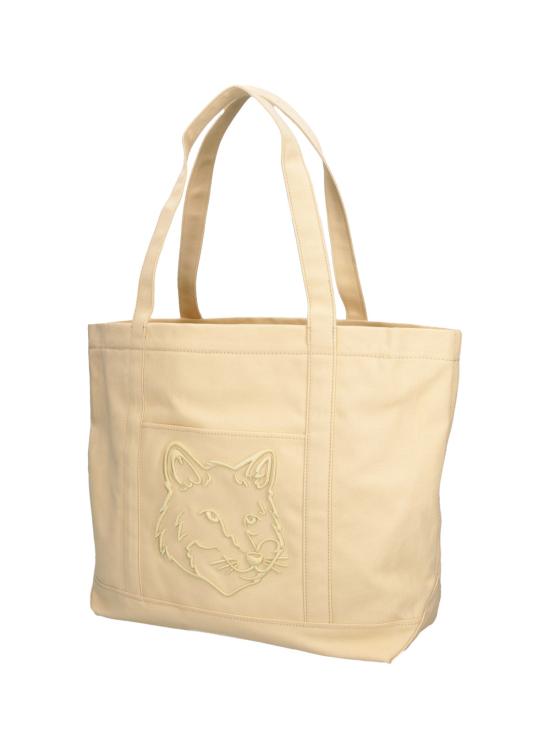 26SS 메종키츠네 라지 폭스 헤드 토트백 LW05104WW01070425 BEIGE DOM - MAISON KITSUNE