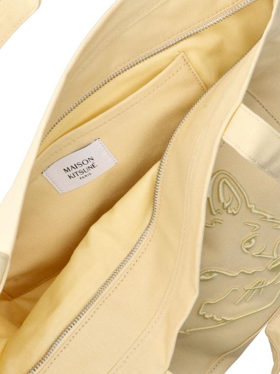 26SS 메종키츠네 라지 폭스 헤드 토트백 LW05104WW01070425 BEIGE DOM - MAISON KITSUNE