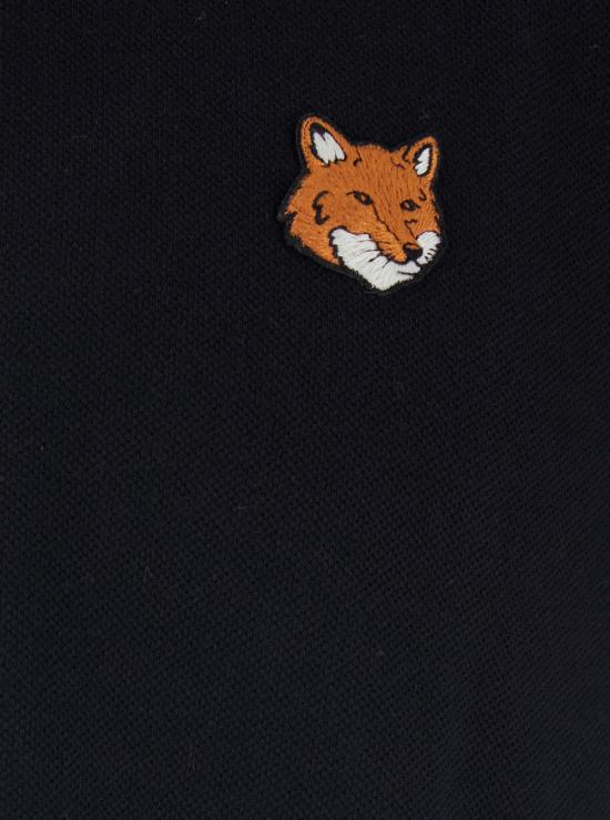 26SS 메종키츠네 폭스 헤드 레귤러 폴로 티셔츠 PM00209KP0002P199 BLACK DOM - MAISON KITSUNE