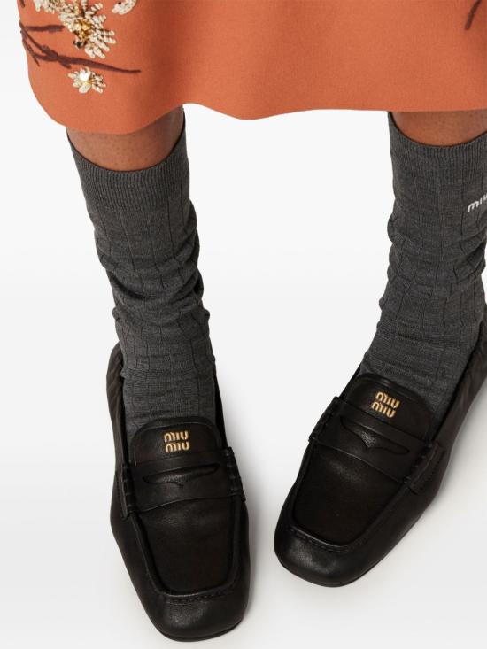 26FW 미우미우 나파 레더 로퍼 5D341E EFXF0002 Black - MIU MIU