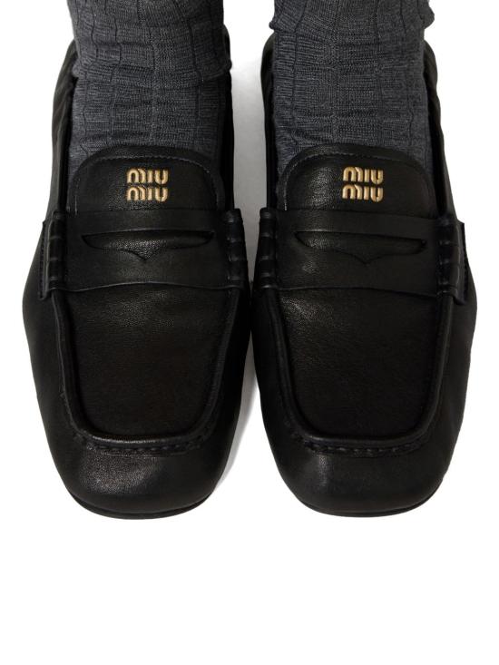 26FW 미우미우 나파 레더 로퍼 5D341E EFXF0002 Black - MIU MIU