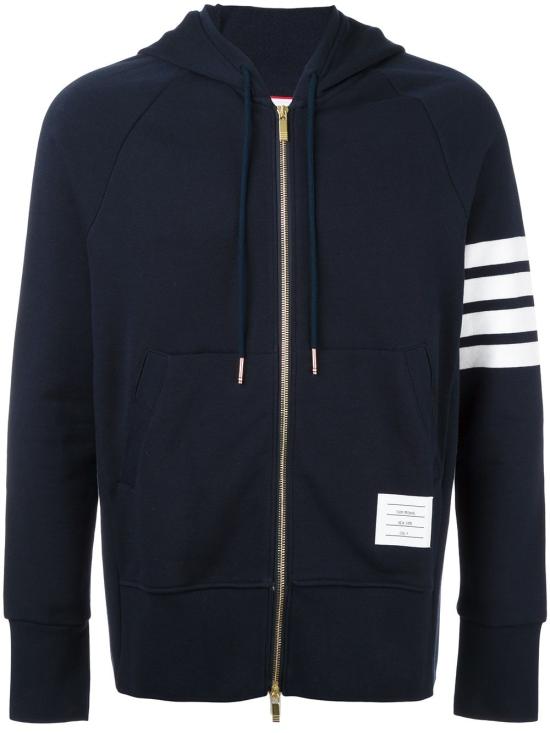 26FW 톰브라운 클래식 루프백 4바 풀 지퍼 후디 MJT022H 00535461 NAVY