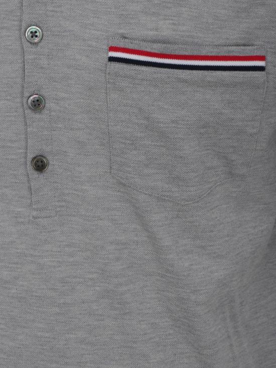26FW 톰브라운 피케 포켓 폴로 티셔츠 MJP022A 01455055 GREY - THOM BROWNE