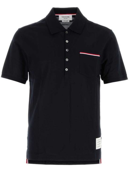 26FW 톰브라운 피케 포켓 폴로 티셔츠 MJP022A 01455415 NAVY