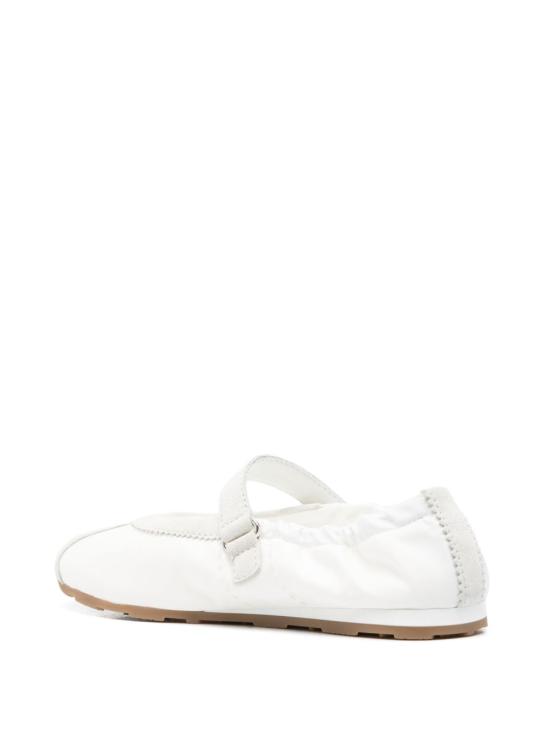 26FW 미우미우 플랫 슈즈 5F370E D7CF0009 WHITE - MIU MIU