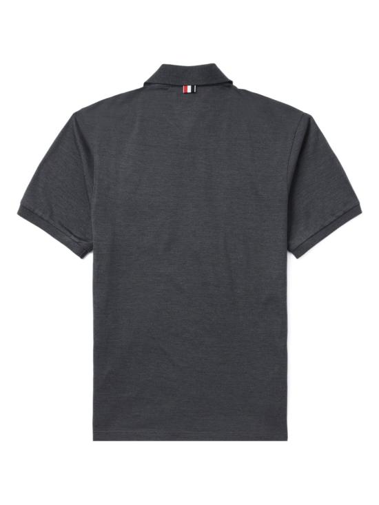 26FW 톰브라운 피케 포켓 폴로 티셔츠 MJP022A 01455025 DARK GREY - THOM BROWNE