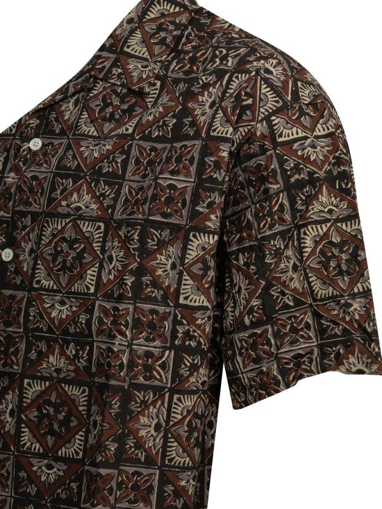 26SS 빔스 반팔 셔츠 3801027413989 Brown - BEAMS