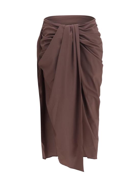 26SS 자크뮈스 롱 스커트 SKW00084BW00565 850 BROWN