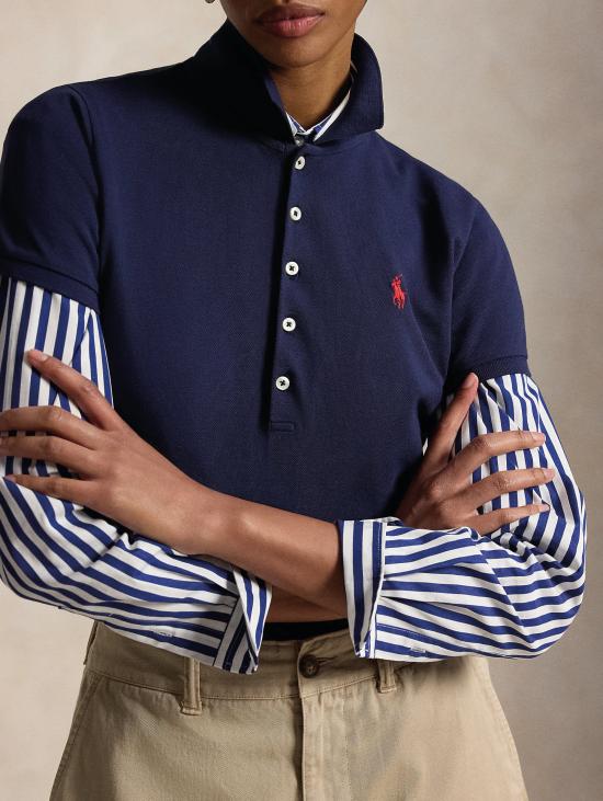 26SS 랄프 로렌 폴로 티셔츠 폴로 마니카 코르타 슬림핏 네이비 블루 - RALPH LAUREN