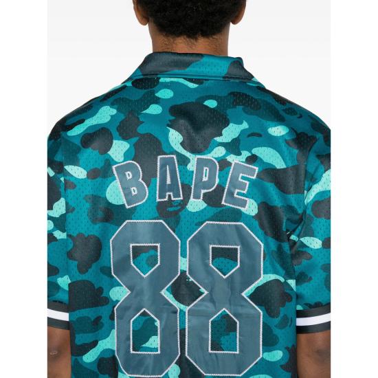 26SS 베이프 반팔 셔츠 001SRM301314M GREEN GREEN BLUE - BAPE