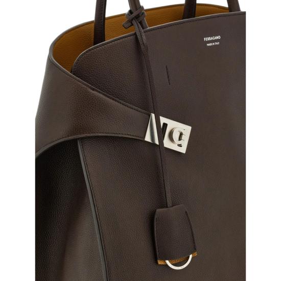 26FW 살바토레 페라가모 토트백 241666 0777380 NERO BROWN - SALVATORE FERRAGAMO