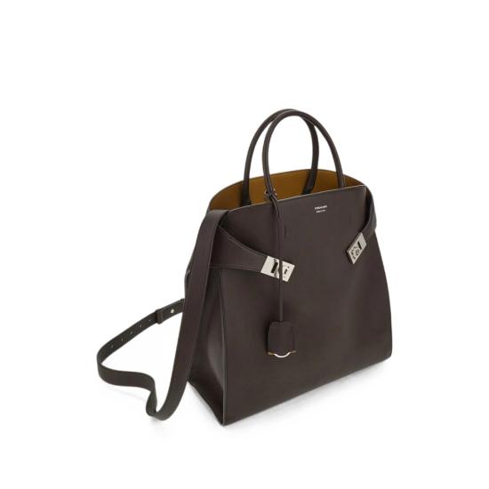 26FW 살바토레 페라가모 토트백 241666 0777380 NERO BROWN - SALVATORE FERRAGAMO