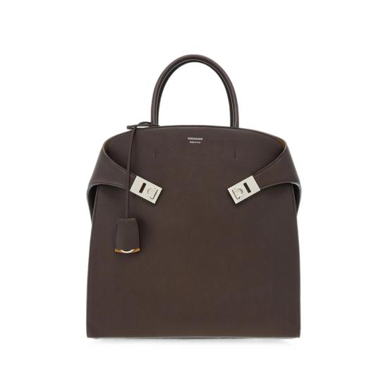 26FW 살바토레 페라가모 토트백 241666 0777380 NERO BROWN