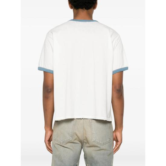 26FW Secnd Slf 반팔 티셔츠 NTCHSS WHITE WHITE BLUE - SECND SLF