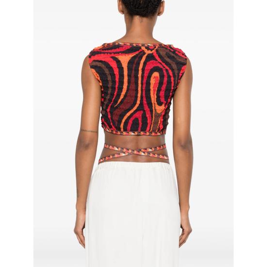 26SS 푸찌 민소매 티셔츠 6HJM31 6H768 002 RED - PUCCI