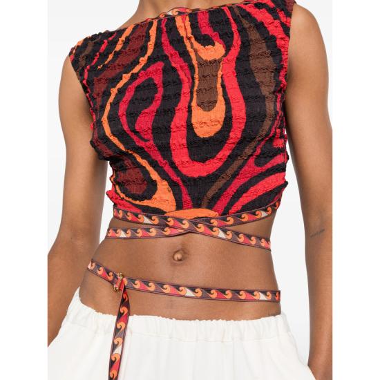 26SS 푸찌 민소매 티셔츠 6HJM31 6H768 002 RED - PUCCI