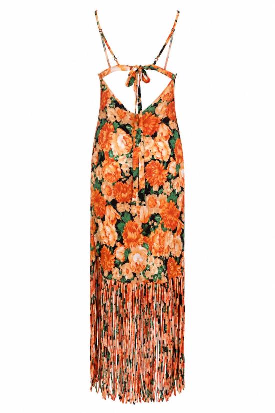 26SS 핑코 롱 원피스 106825A3AOAS4 ORANGE - PINKO