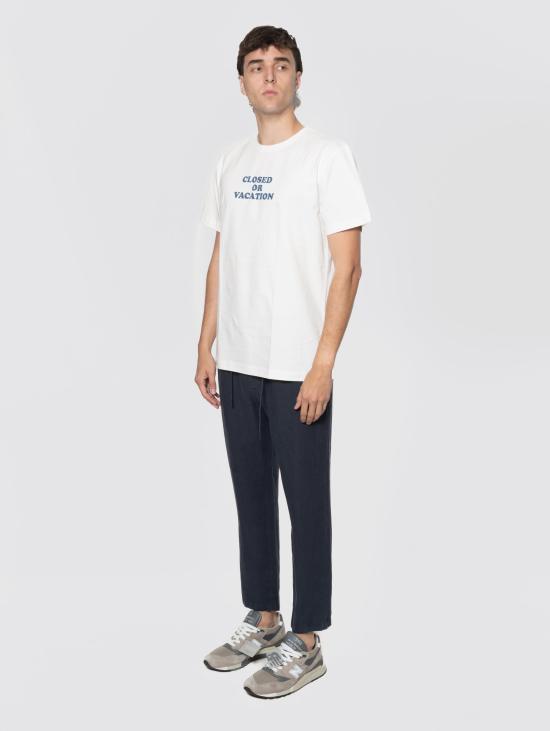 26SS 클로즈드 스트레이트 팬츠 Lino con Coulisse Lavagna의 판탈로니 - CLOSED