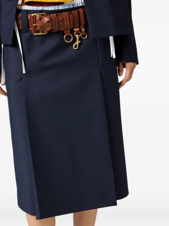 26SS 미우미우 미디 스커트 MG2675 12I1F0124 NAVY - MIU MIU