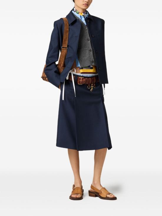 26SS 미우미우 미디 스커트 MG2675 12I1F0124 NAVY - MIU MIU