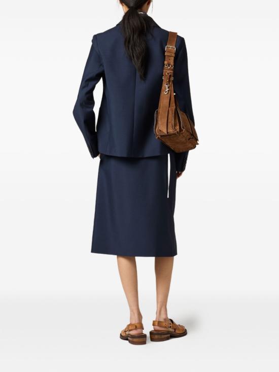 26SS 미우미우 미디 스커트 MG2675 12I1F0124 NAVY - MIU MIU