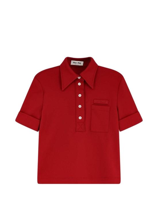 26SS 미우미우 폴로 티셔츠 MT2204 14OAF0041 Rosso