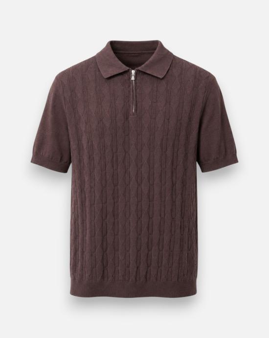 26SS MASQ 폴로 티셔츠 M54268011 480 Brown