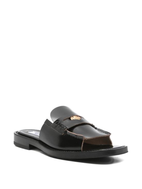 26SS 모스키노 뮬/슬리퍼 MA28122M0O MH5 000 Black - MOSCHINO