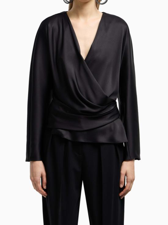  조르지오 아르마니 블라우스 GW000843 TE10101 Black - GIORGIO ARMANI