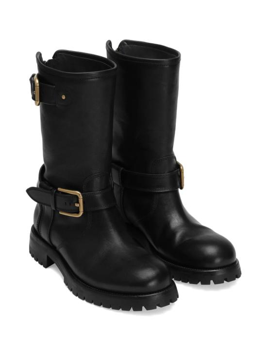  돌체앤가바나 카프스킨 바이커 부츠 CT1081 AW352 Black - DOLCE & GABBANA