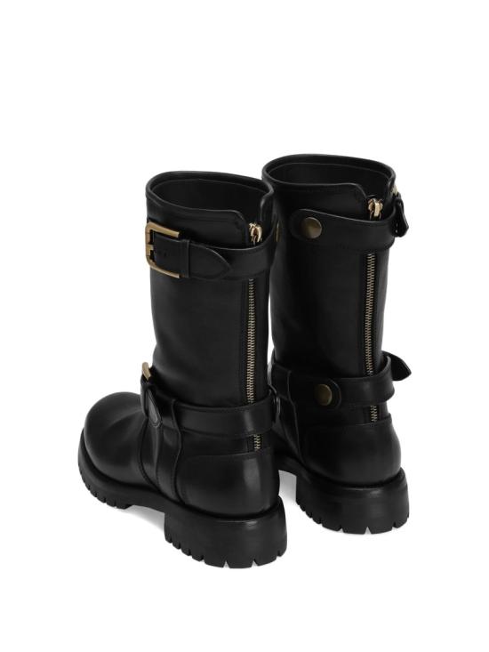  돌체앤가바나 카프스킨 바이커 부츠 CT1081 AW352 Black - DOLCE & GABBANA