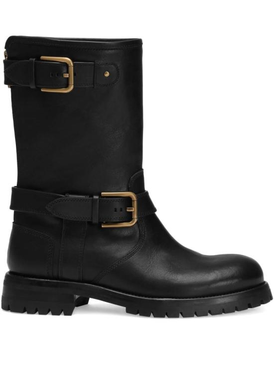  돌체앤가바나 카프스킨 바이커 부츠 CT1081 AW352 Black