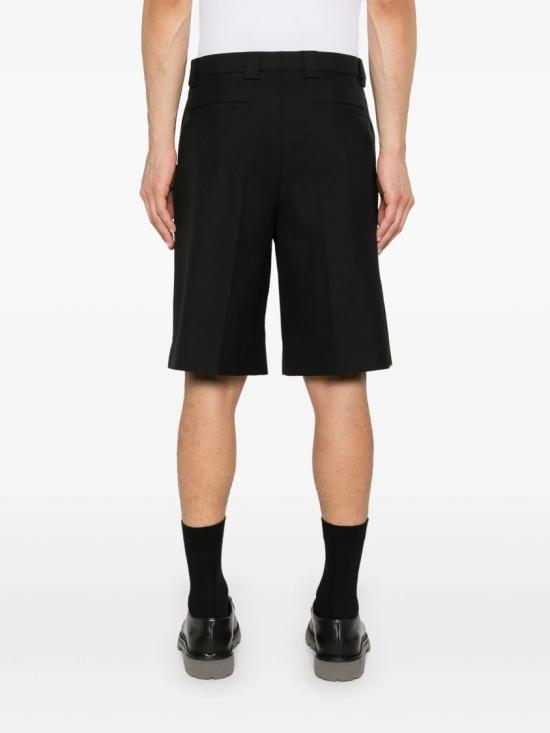  구찌 웹 울 블렌드 트윌 쇼츠 787249 ZAMII Black - GUCCI