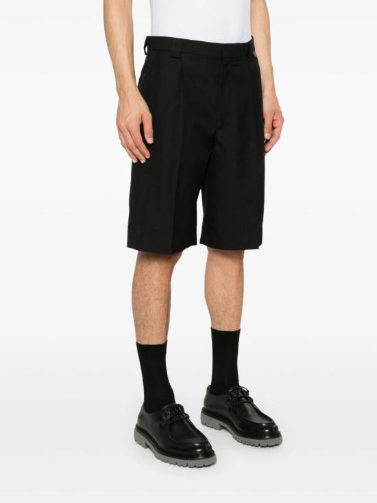  구찌 웹 울 블렌드 트윌 쇼츠 787249 ZAMII Black - GUCCI
