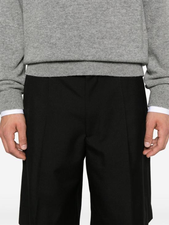  구찌 웹 울 블렌드 트윌 쇼츠 787249 ZAMII Black - GUCCI