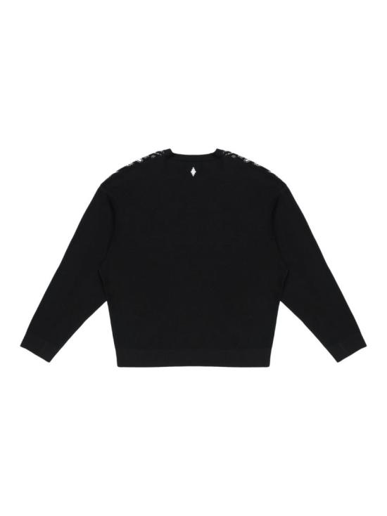  마르셀로 불론 스웨터 CMHE036F23KNI001 Black - MARCELO BURLON