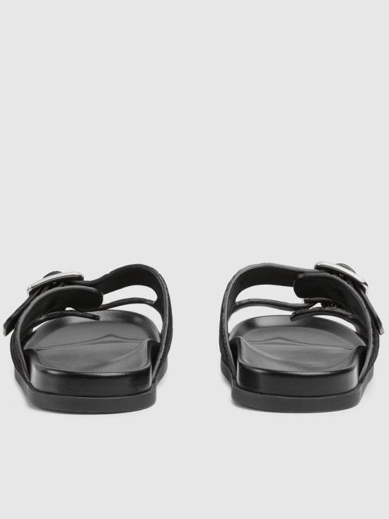  구찌 GG 스웨이드 슬라이드 샌들 816380 AADUO Black - GUCCI