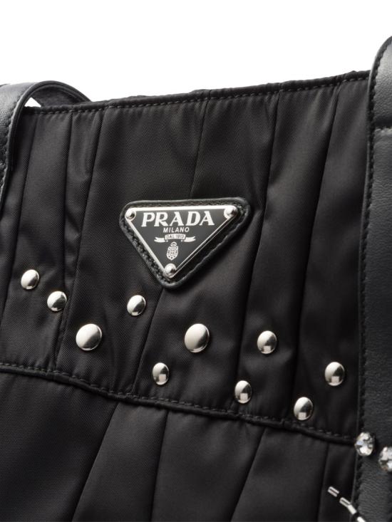  프라다 라지 리나일론 패치워크 토트백 1BG457 2CZM Black - PRADA