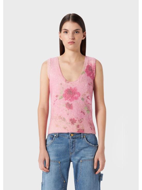 25FW 블루마린 긴팔 티셔츠 2M496A Pink - BLUMARINE