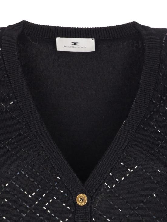 25FW 엘리자베타프랜치 가디건 MK26B56E2 Black - ELISABETTA FRANCHI